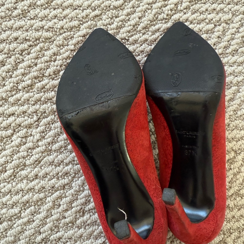 Saint Laurent Red Women's Heels - Picture 7 of 7